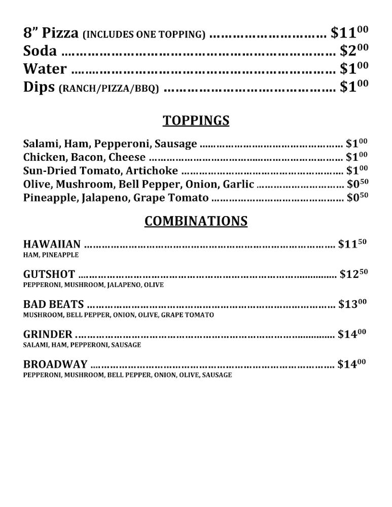Runner-Runner Pizza Menu image 1
